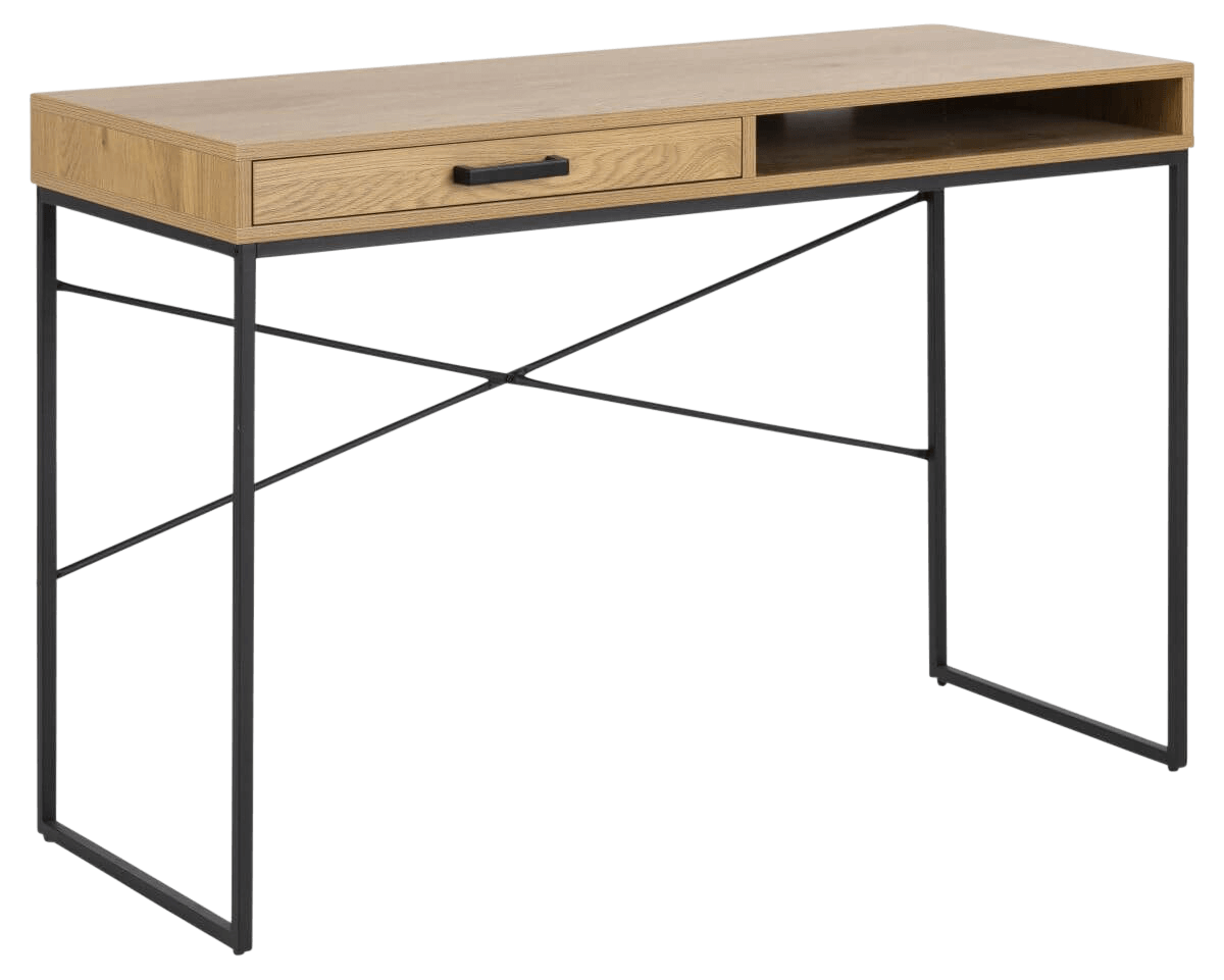 Schreibtisch mit Schublade Seaford Eiche 110 x 45 cm