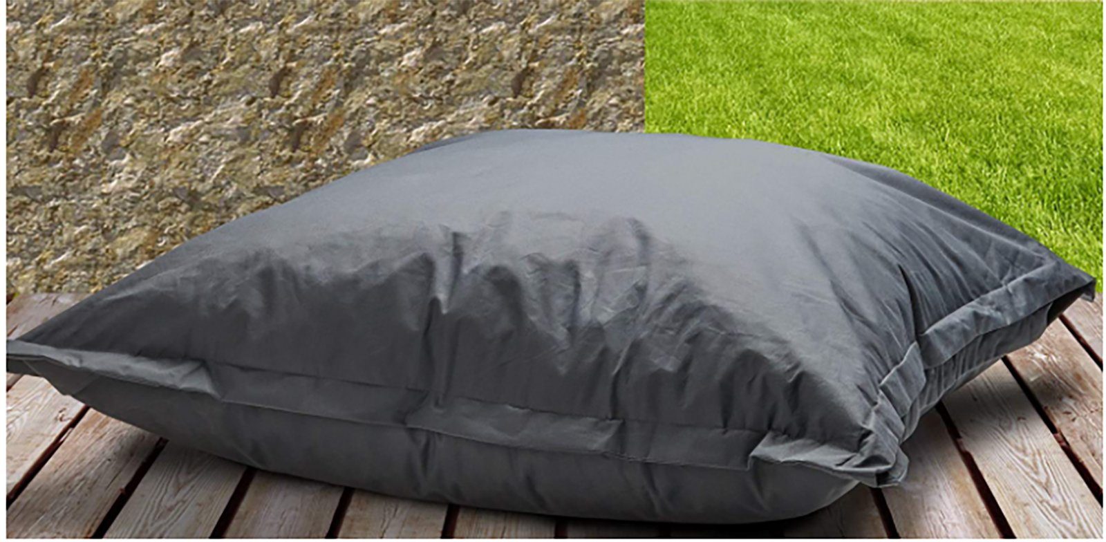 Fachhandel Plus Bodenkissen Sitzkissen XL Outdoor Indoor anthrazit