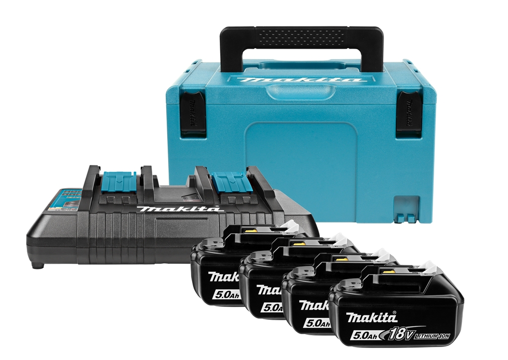 Makita pribor 197626-8 Početni set - 4 x Baterija BL1850B 18V 5.0Ah + Duo punjač DC18RD u MBox 3 kutiji