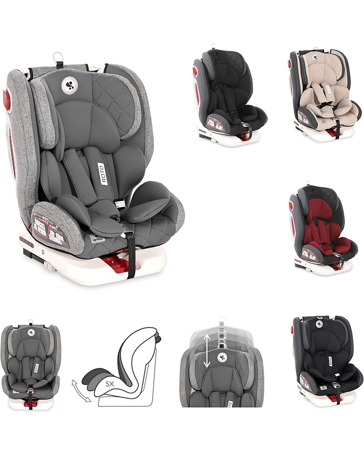 Kindersitz Roto Gruppe 0/1/2/3 (0-36kg) Kindersitze