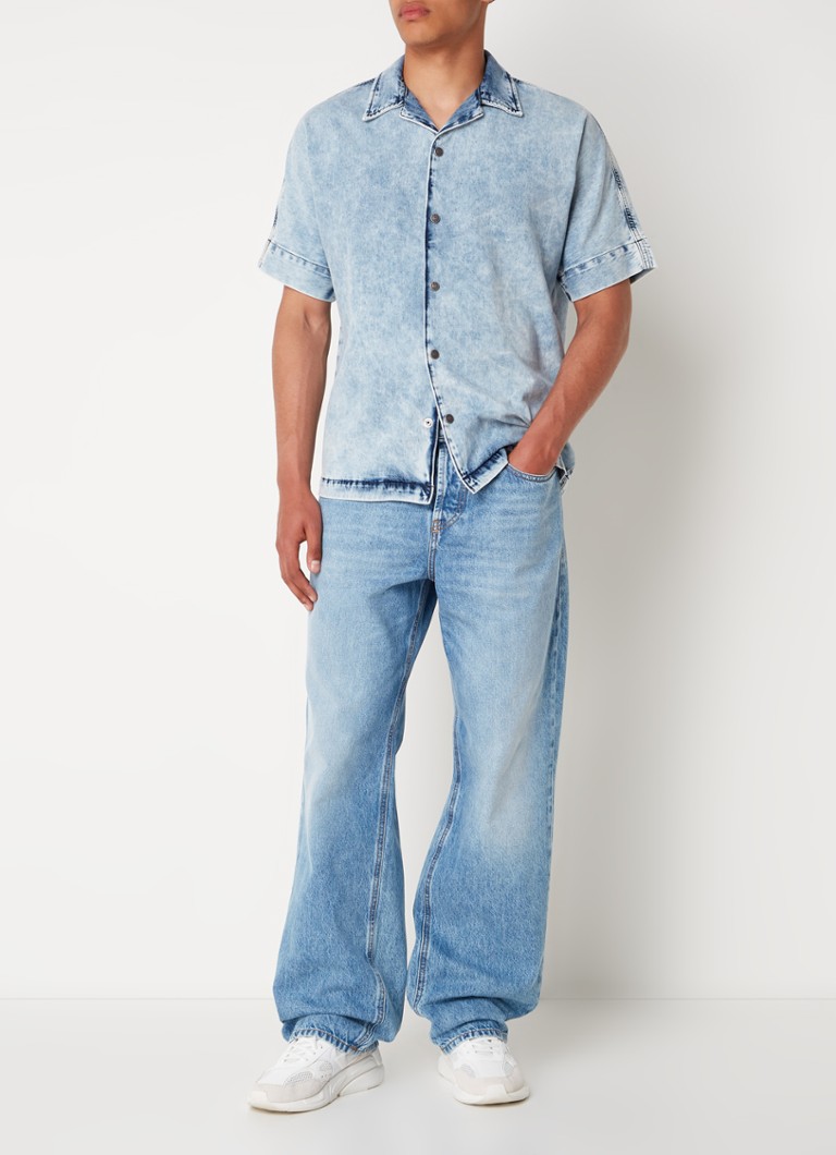 Camicia in denim Diesel D-Nabil-S con stampa sul retro