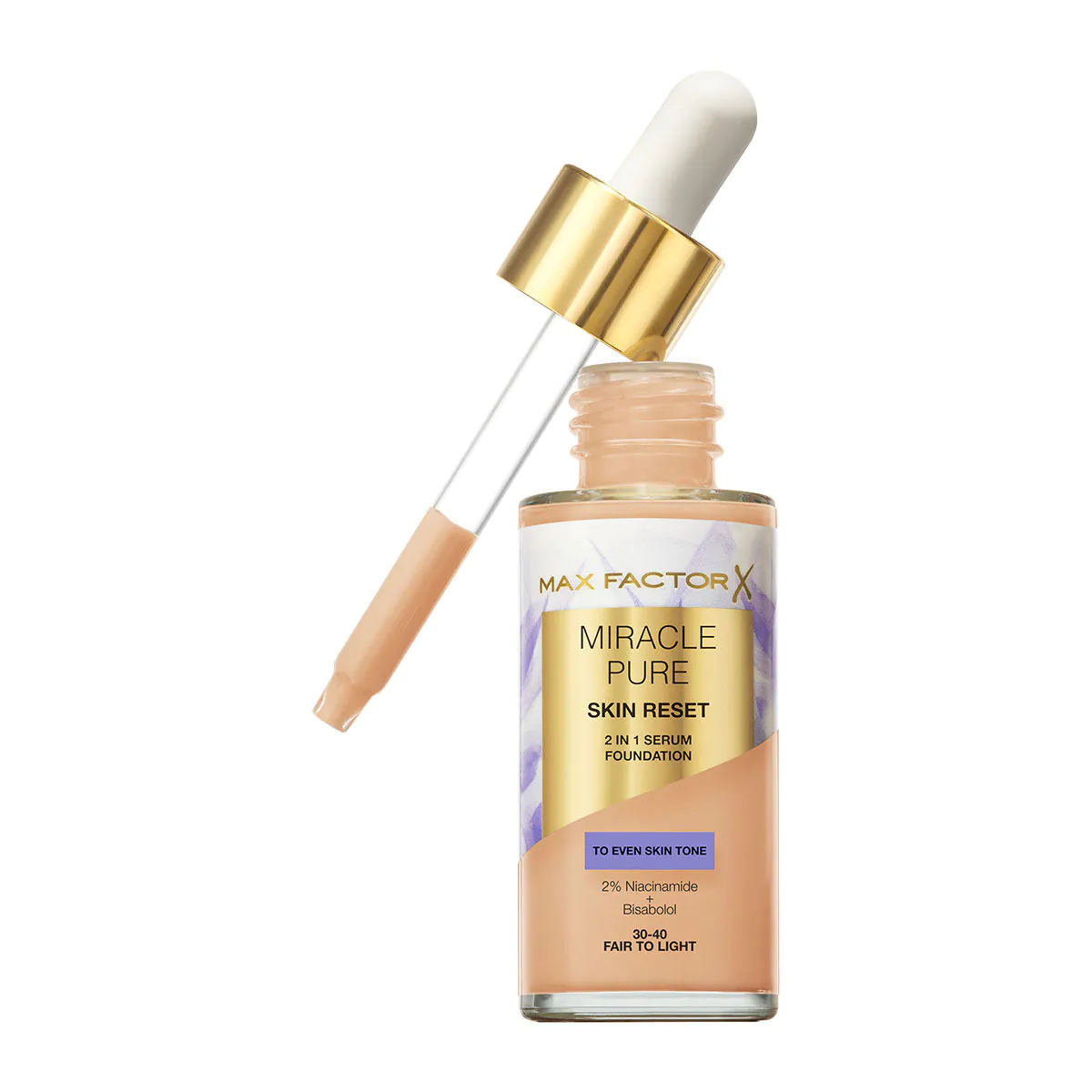 Max Factor Miracle Pure Skin Reset серум за подмлађивање 2w1, 30-40 Светло до светло