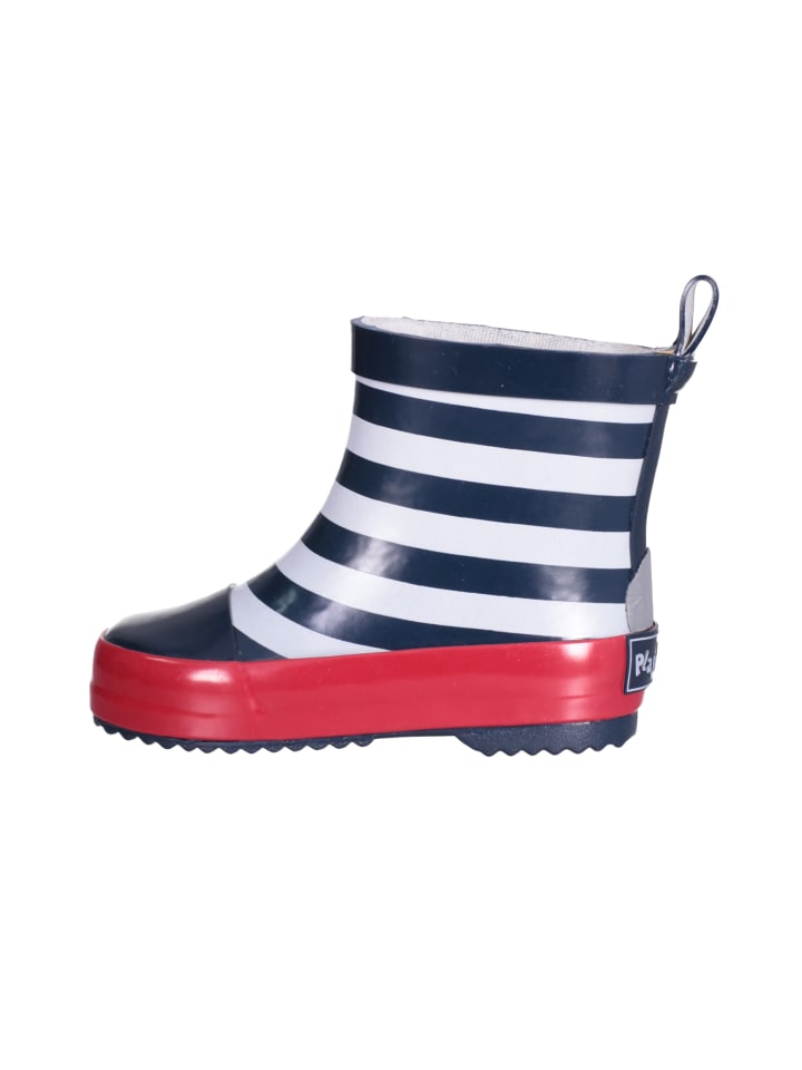 Playshoes Gummistiefel Halbschaft maritim in Marine/weiß günstig kaufen