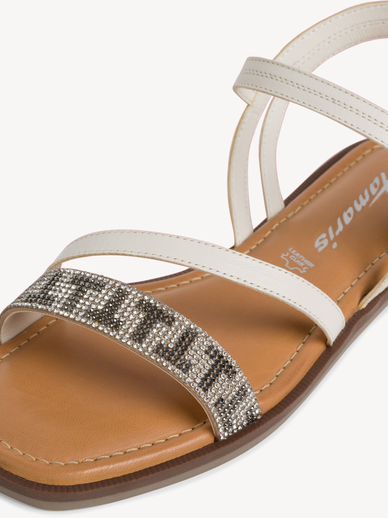 Sandale en cuir - blanc