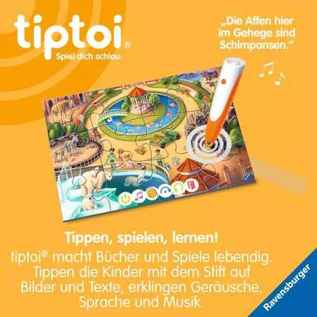 Kinderpuzzle ab 3 Jahren - tiptoi® Puzzle für kleine Entdecker: Zoo - 12 Teile