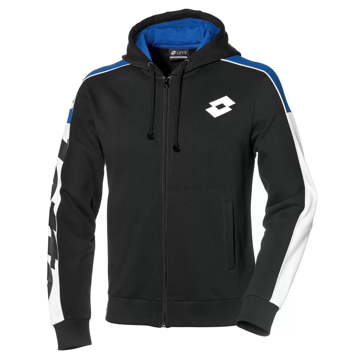 Mikina Athletica LG Sweat Fz HD FL, celá černá/pacifická modrá