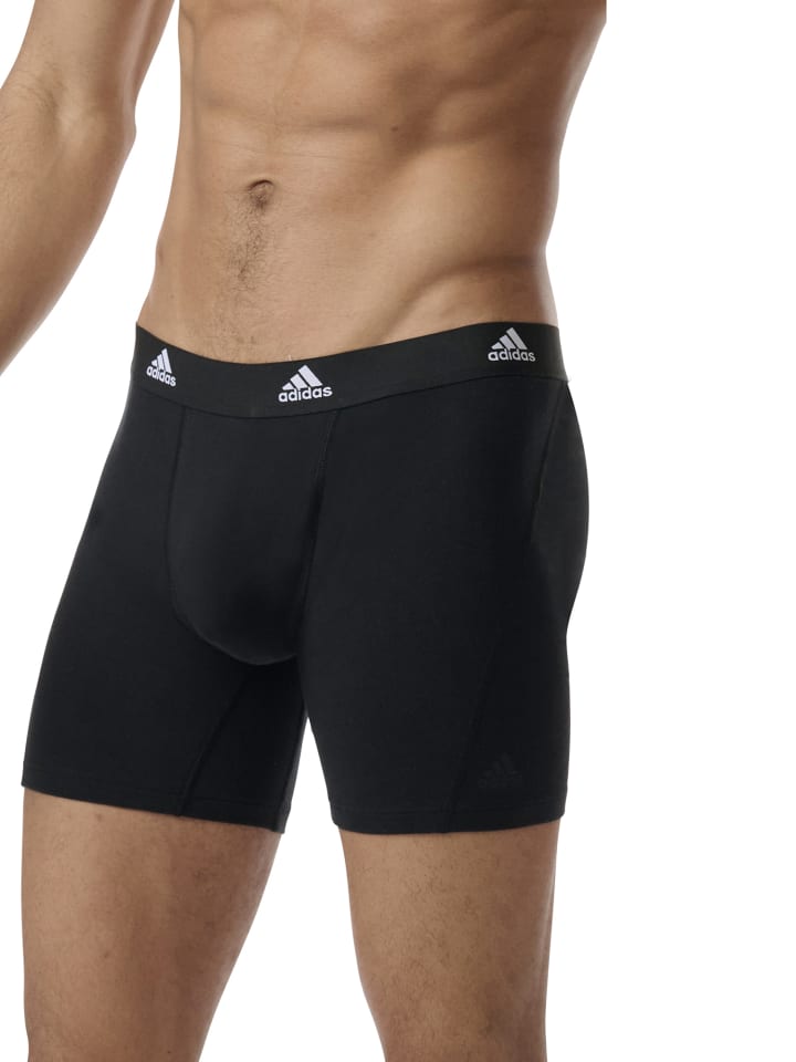 adidas Trunk Boxer Brief mit längerem Bein - Active Flex Cotton in schwarz, blau günstig kaufen