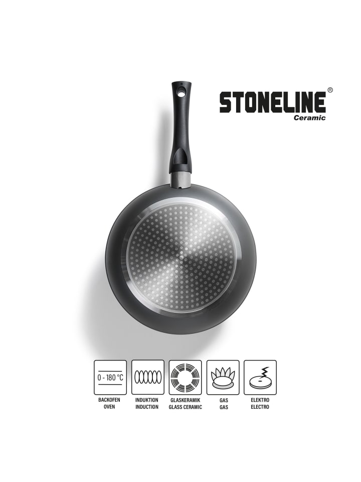 Stoneline Keramik Kochgeschirr-Set 14-teilig | mit Deckeln in Anthrazit günstig kaufen onesize
