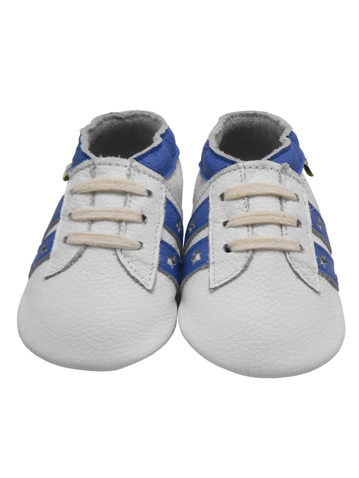 Yalion Leder-Krabbelschuhe in Weiß günstig kaufen