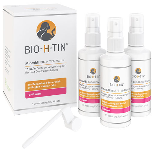 MINOXIDIL BIO-H-TIN Pharma 20 mg/ml Spray Lsg.  3X60 ml  Lösung