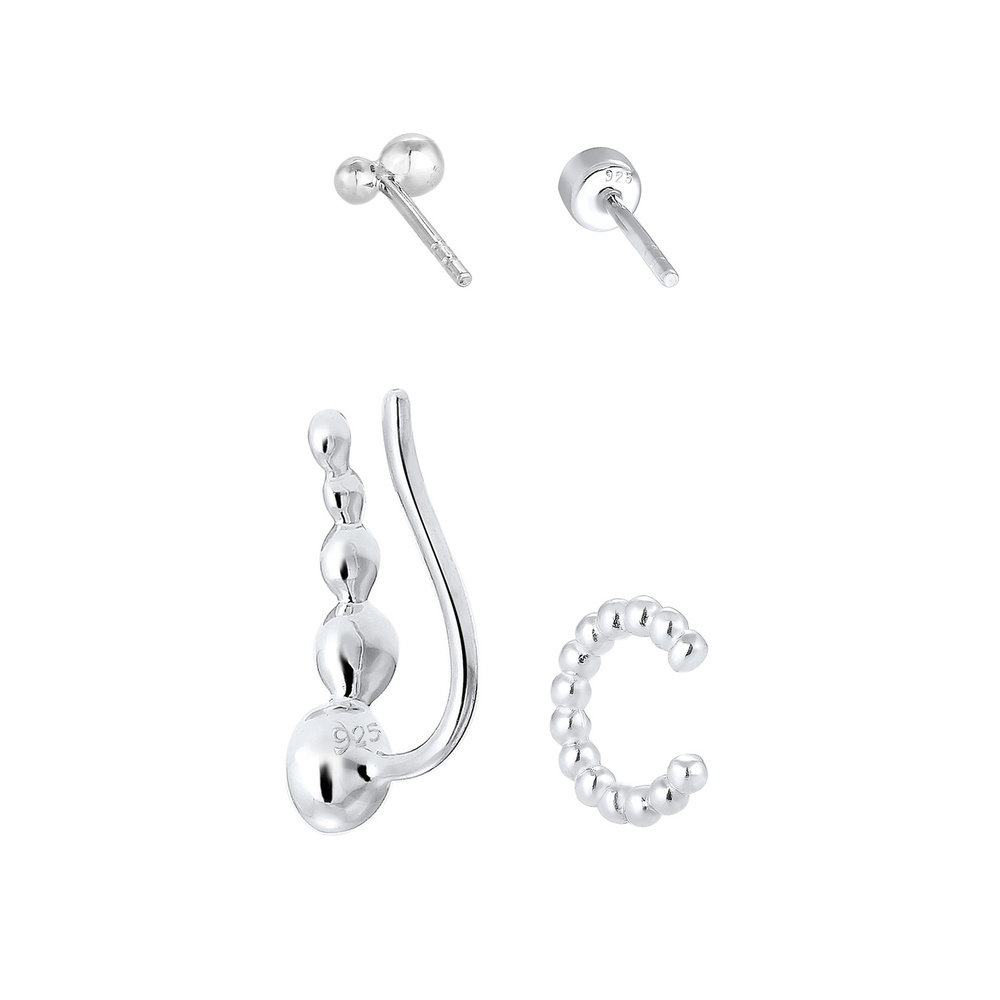 Elli Elli Boucles d'Oreilles Earcuff Ear Climber avec des Cristaux Boucles d'Oreilles  Boucles d'oreilles
