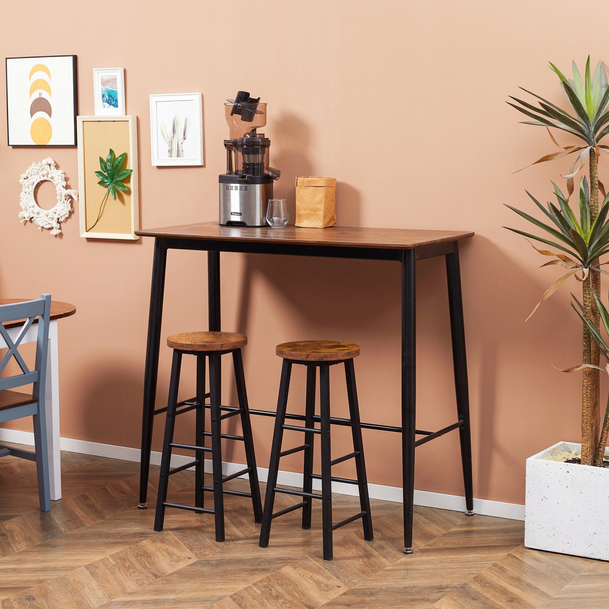HOMCOM Bartisch Esszimmertisch (Stehtisch, 1-St., Küchentisch), BxLxH: 58 x 118 x 108 cm