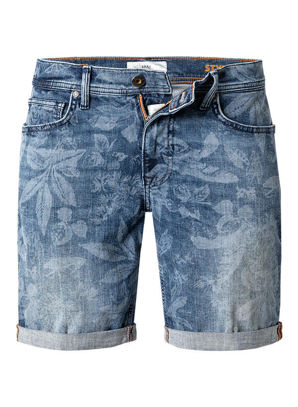 Brax, Jeansshorts, Bio Baumwolle T400®, jeansblau gemustert