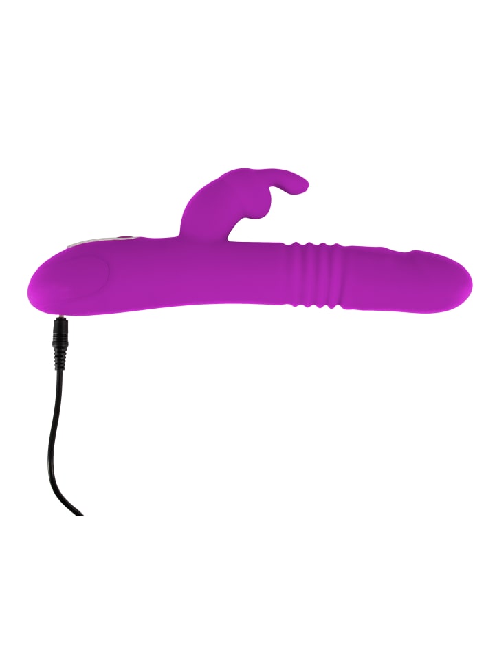 Sweet Smile Vibrator mit Stoßfunktion Thrusting Rabbit in pink günstig kaufen 26 cm