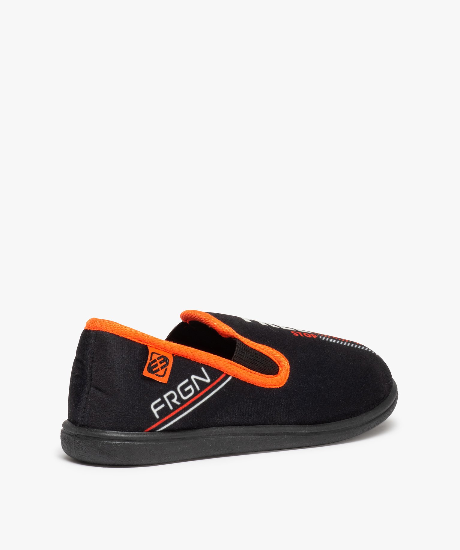 Chaussons Garçon en velours ras imprimé – Freegun noir | GEMO
