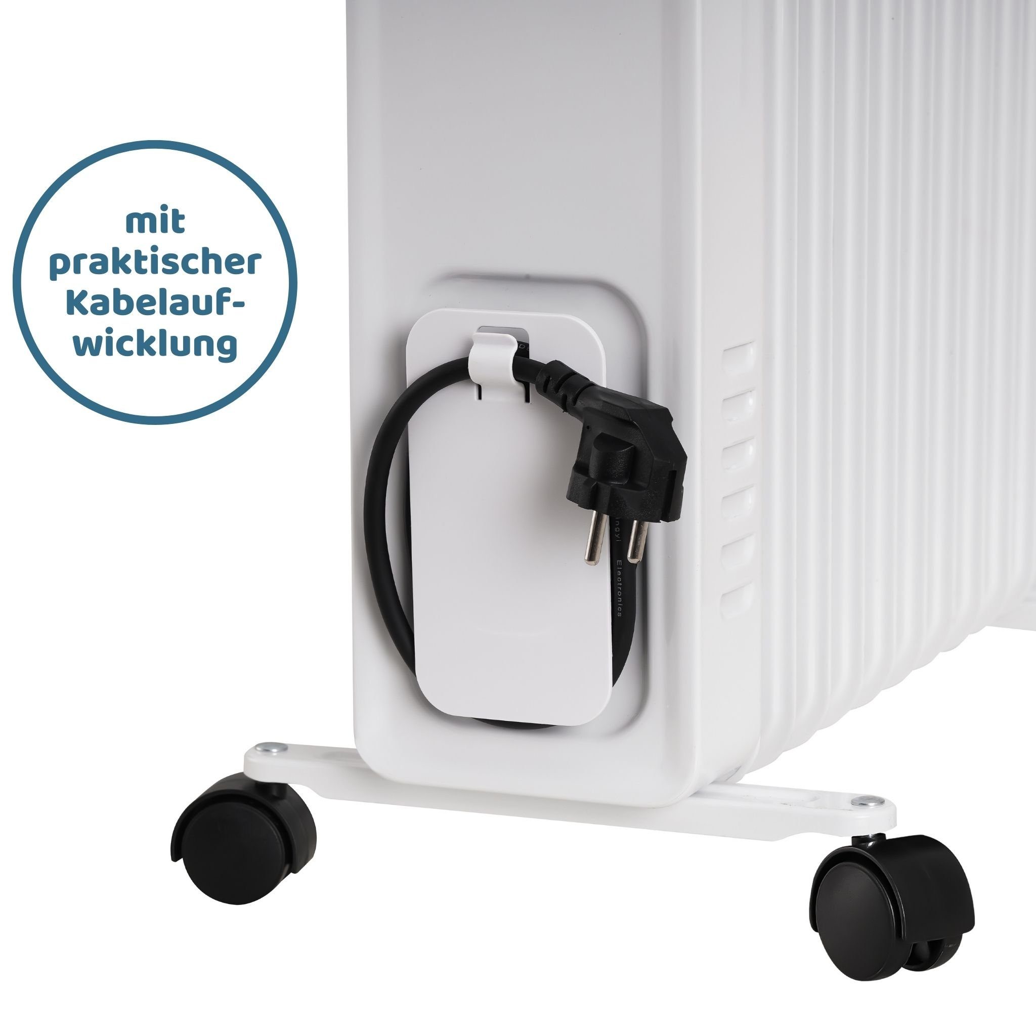 Stahlmann Heizgerät STAHLMANN Radiator Elektroheizung ZR201, 1500 W, Heizung Elektrisch mit Thermostat und 3 Heizstufen, Heizgerät