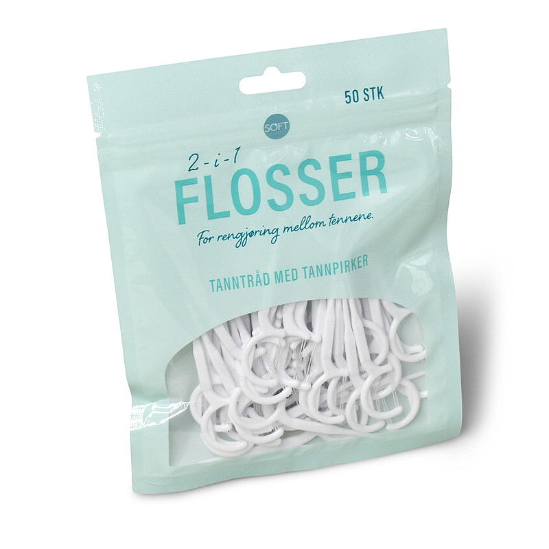 Soft Flosser 2 i 1, 50 stk