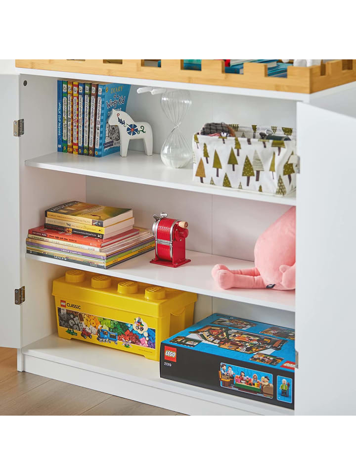 SoBuy Kinderregal in Weiß und Natur - (B)86 x (H)87 x (T)30cm günstig kaufen onesize