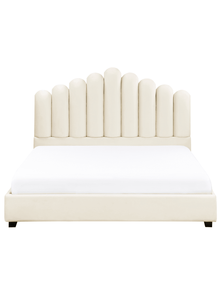 Beliani Doppelbett VINCENNES in Weiß/Schwarz - (W) 165 x (H) 124 x (L) 213 cm günstig kaufen onesize