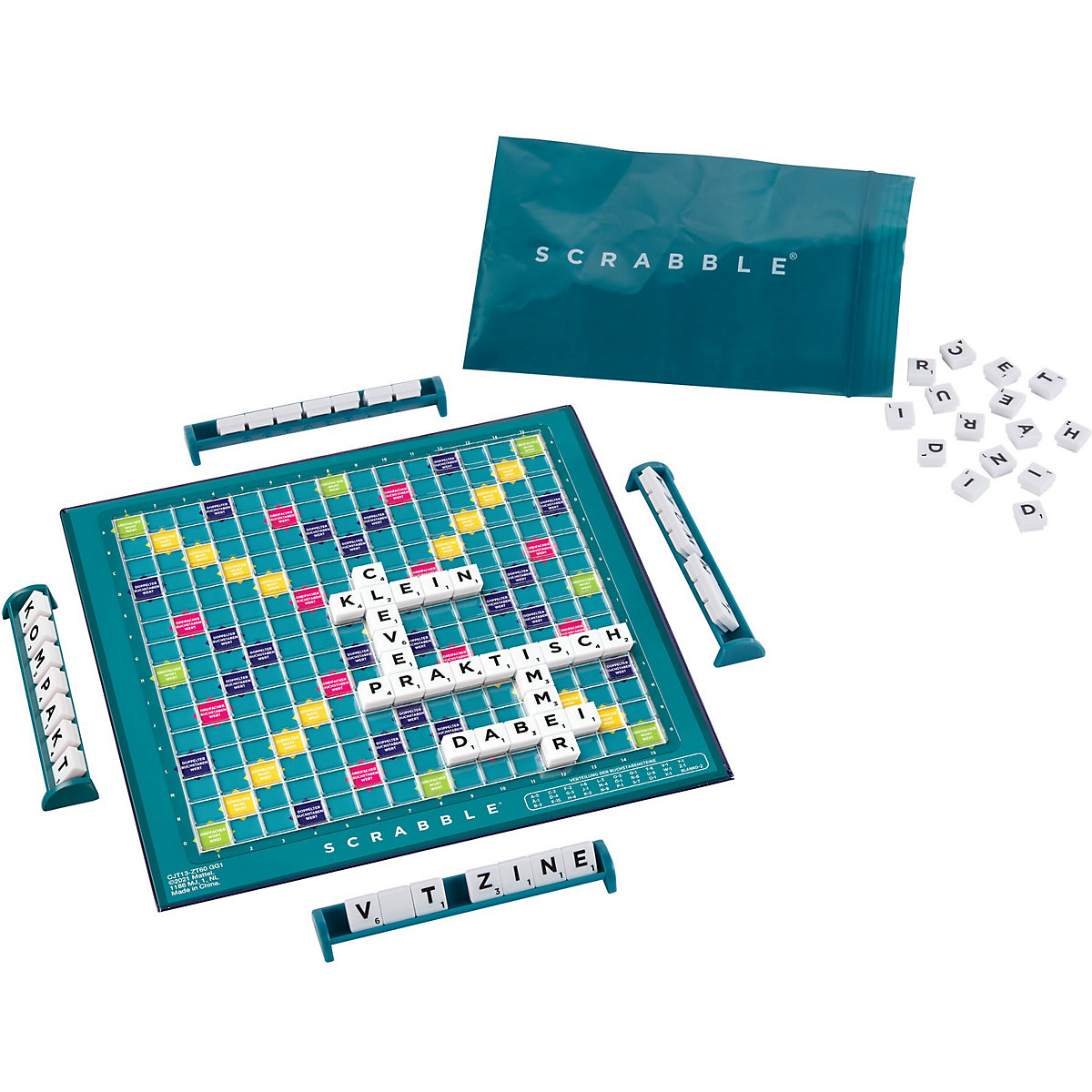 Mattel Games Scrabble Kompakt, Gesellschaftsspiel, Brettspiel, Reisespiel
