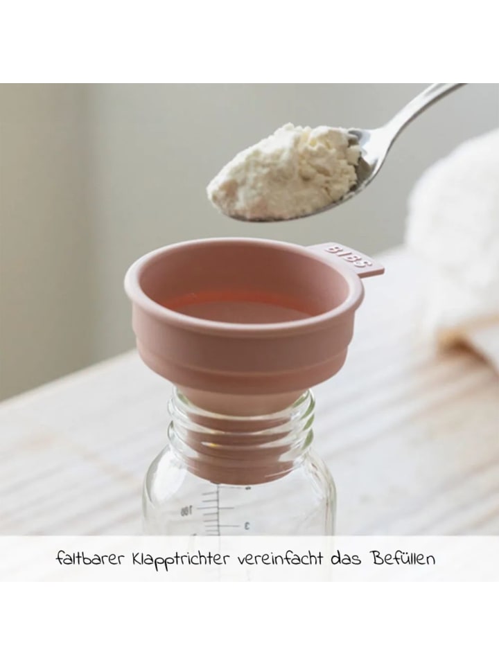 BIBS Glas-Flasche 2er Pack Baby Bottle Complete in rosa günstig kaufen onesize