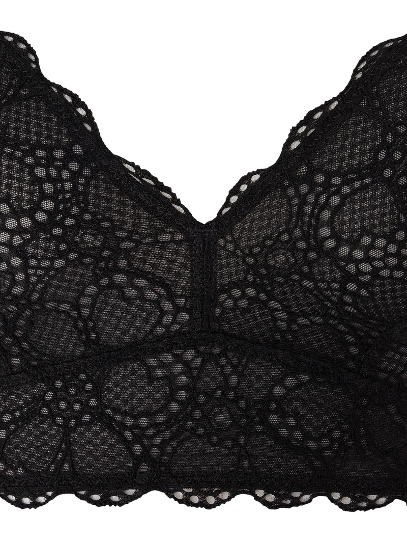 Bralette aus Spitze in schwarz