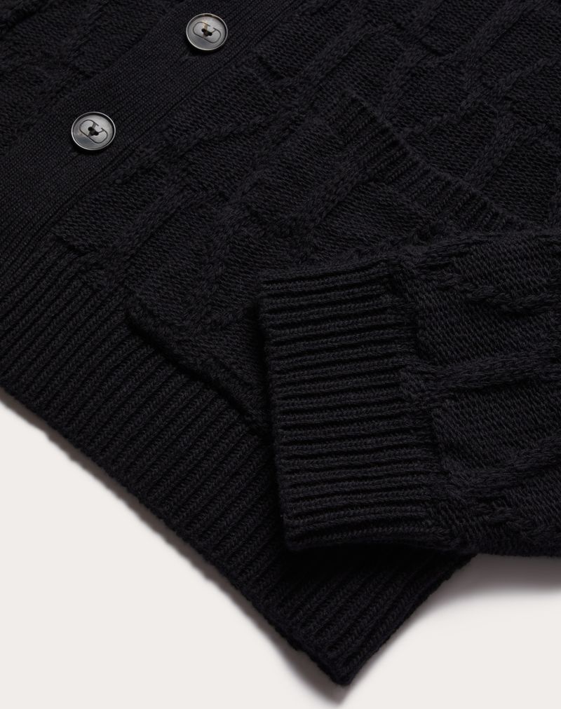 ULD CARDIGAN MED TOILE-IKONOGRAFI-MØNSTER