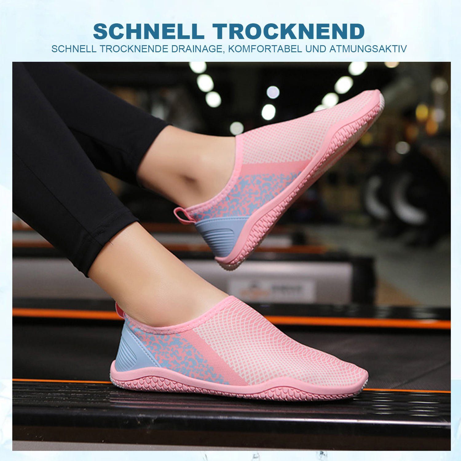 Daisred unisex Barfußschuhe schnelltrocknend Zehen-&Fersenschutz Wasserschuh