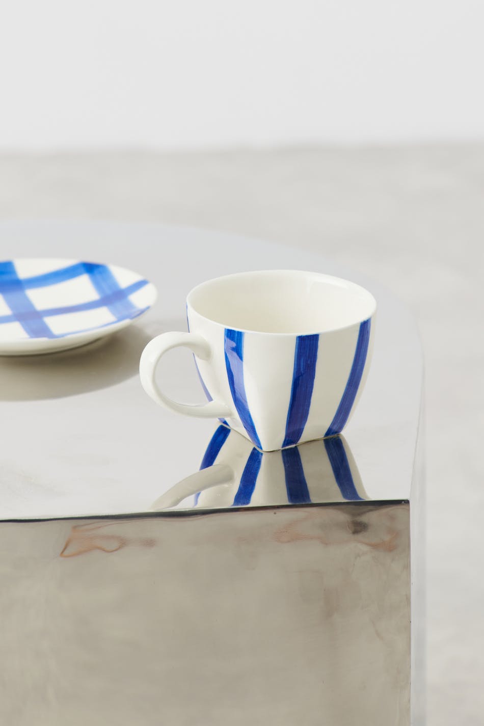 Striped ceramic cup