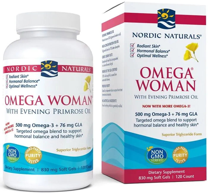 Nordic Naturals Omega Woman 500 mg, dodatak prehrani s omega-3 masnim kiselinama, kapsule