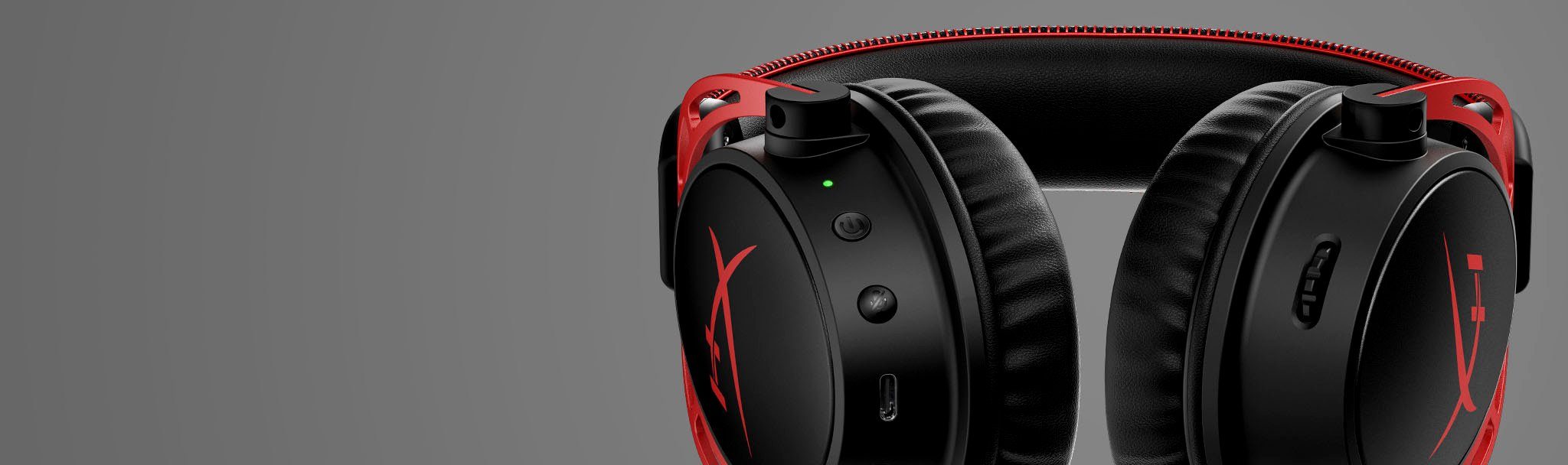 HyperX Cloud Alpha Wireless Gaming-Headset (LED Ladestandsanzeige, Mikrofon abnehmbar, Rauschunterdrückung)
