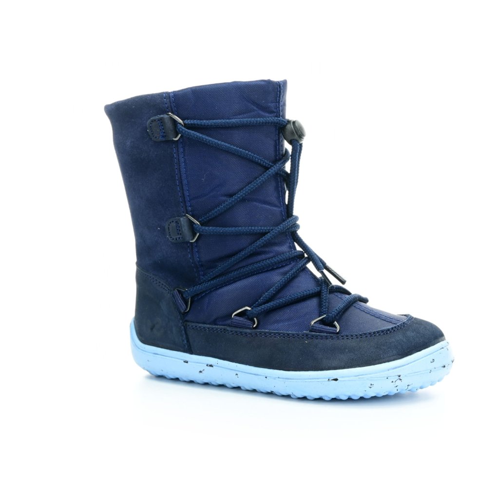 Be Lenka Snowfox Kids 2.0 Dunkelblau und Hellblau Winterbarfußschuhe