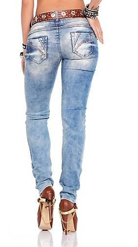 Cipo & Baxx Straight Fit-Jeans mit stylishem Gürtel