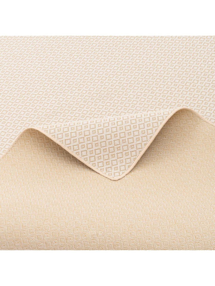 Snapstyle In & Outdoor Teppich Flachgewebe Oslo Karo Modern in Honig günstig kaufen