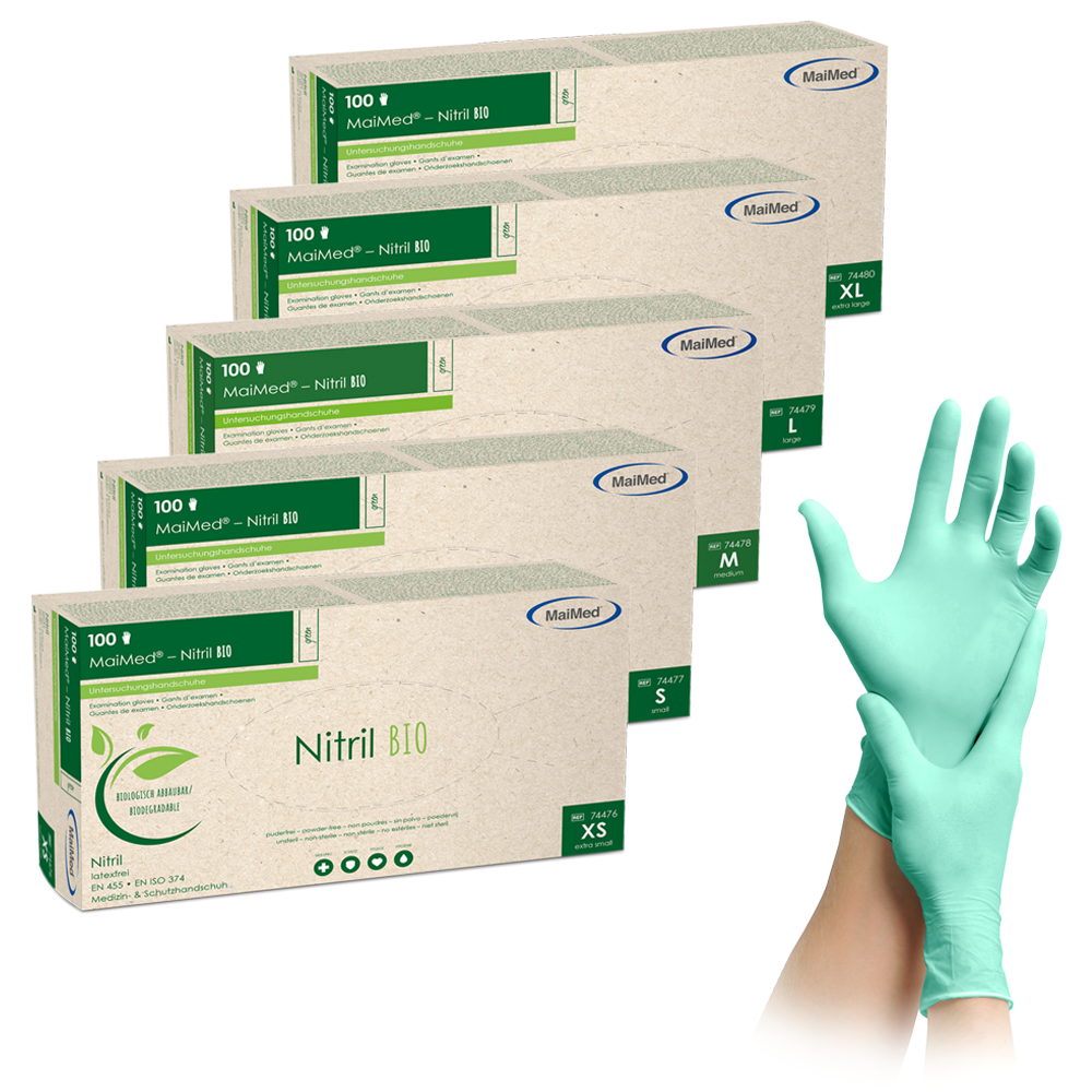MaiMed-Nitril BIO Größe L unsteril 100 Stück/Box