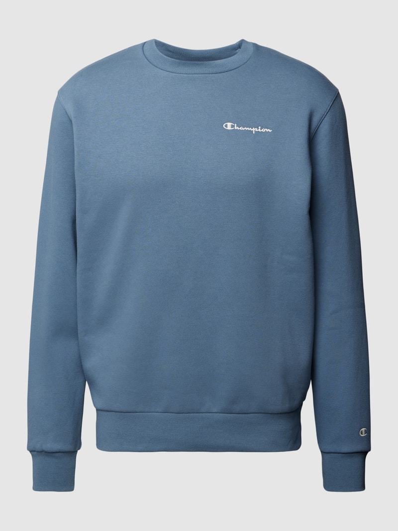 Sweatshirt mit Label-Details Modell 'Rochester' in rauchblau