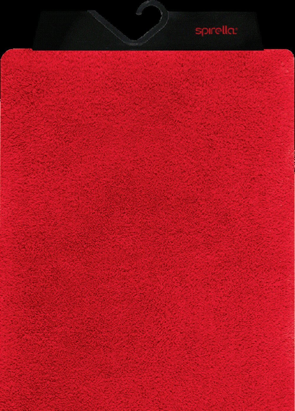 Badematte FINO spirella, Höhe 25 mm, Badteppich Hochflor, 100% Polyester Mikrofaser Supersoft, Anti-Rutsch Beschichtung, Für Fussbodenheizung geeignet, Waschbar 40°, Schnelltrocknend, Polyester, rechteckig