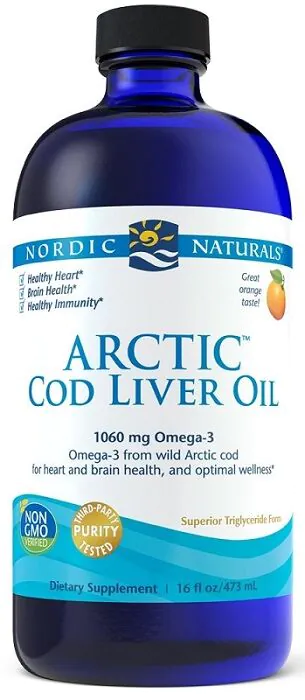 Nordic Naturals arktičko ulje jetre bakalara, okus narandže, tekućina