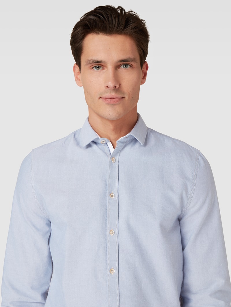 Business-Hemd mit Kentkragen in blau