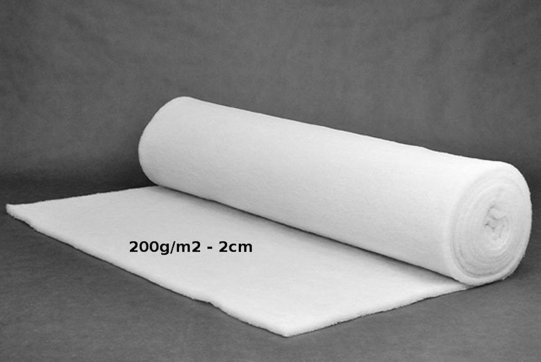sunnypillow Bügelpolster Polsterwatte Vlieswatte Volumenvlies Polyestervlies 160cm breit, 2cm - 200g/m2