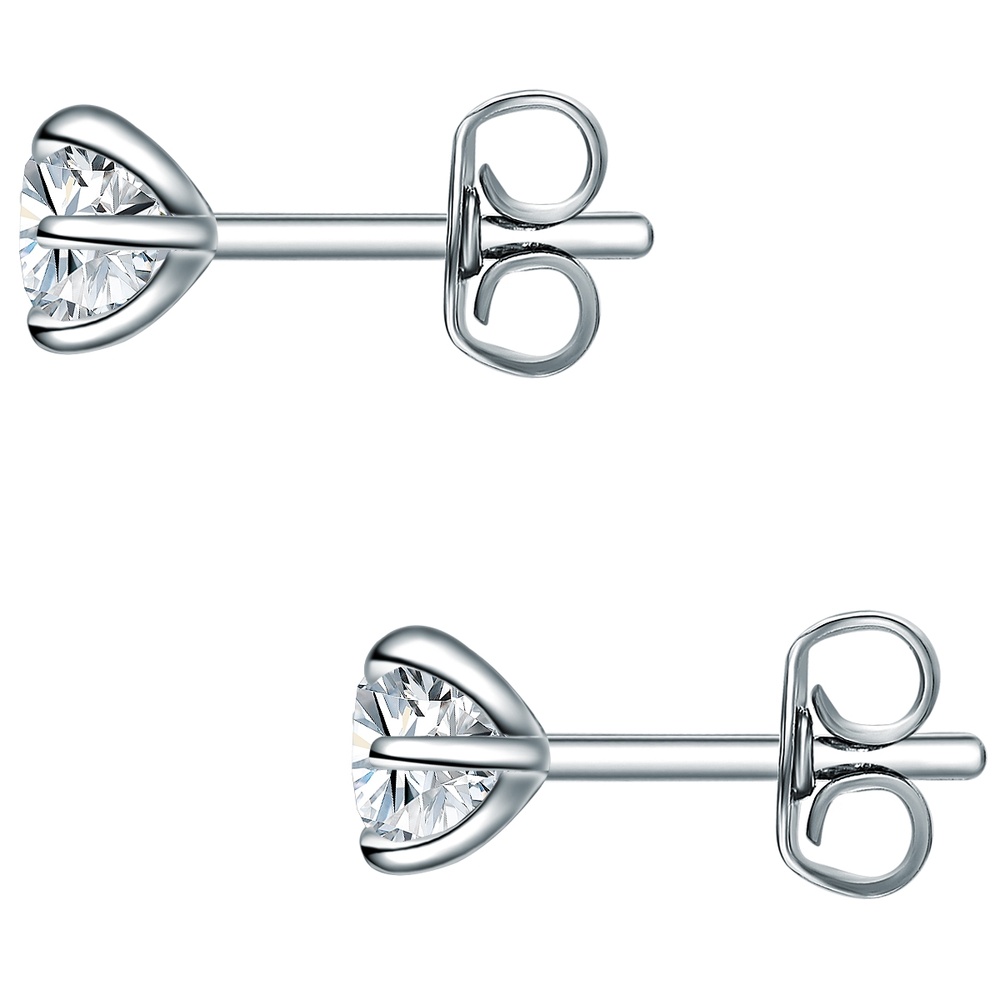 Trilani Puces d'oreille en diamant Argent sterling Lab Grown Diamond en Argent Boucles d'oreilles