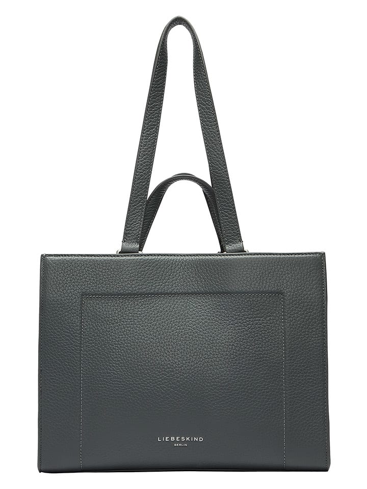 LIEBESKIND BERLIN Leder-Henkeltasche in Grau - (B)33 x (H)24,5 x (T)11,5 cm günstig kaufen onesize