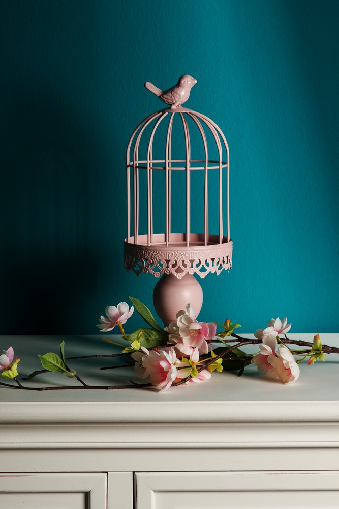 MyFlair My Flair Kerzenhalter-/Dekovogelkäfig, pastellrose