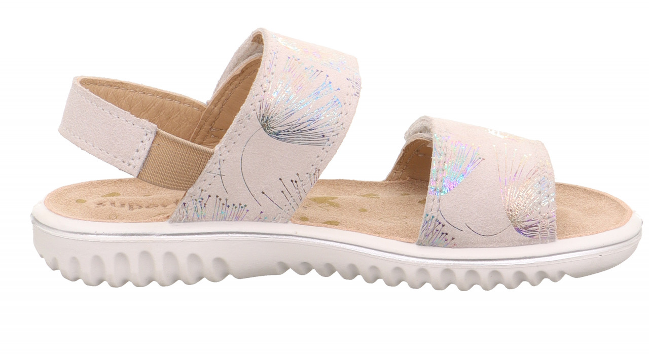 SPARKLE - WeissSandale mit Klettverschluss