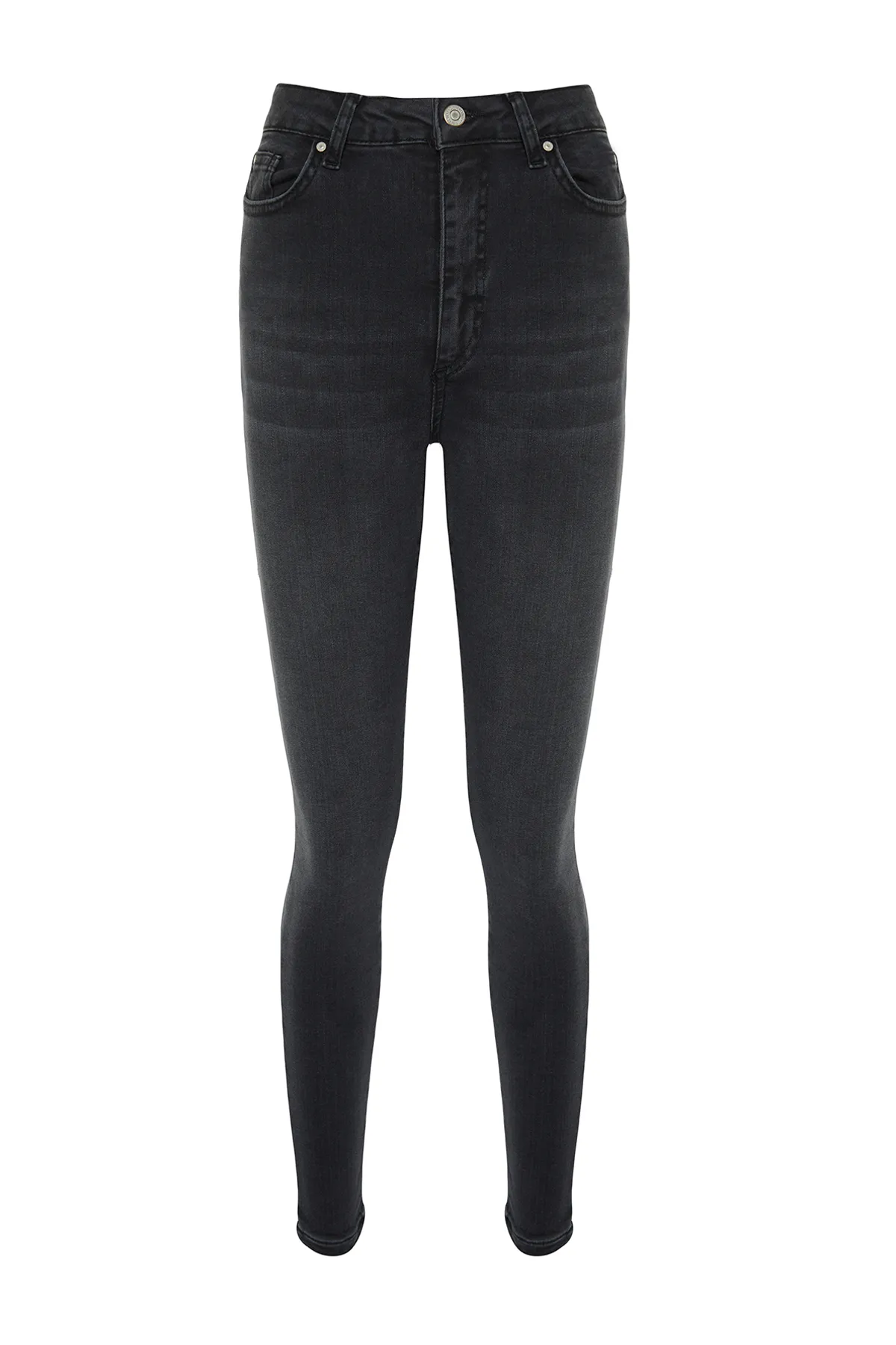 Trendyol Collection  Schwarze High Waist Skinny Jeans in Einheitsgröße TWOAW24JE00277