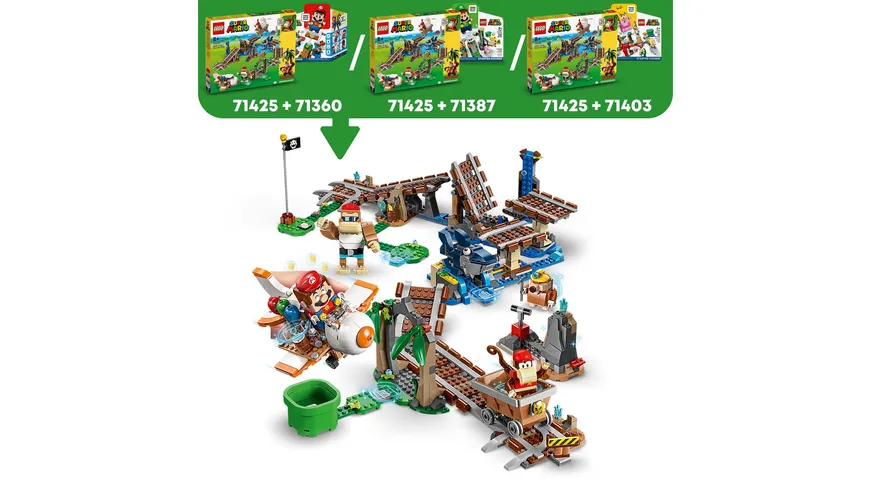 LEGO Super Mario 71425 Diddy Kongs Lorenritt – Erweiterungsset mit Figuren