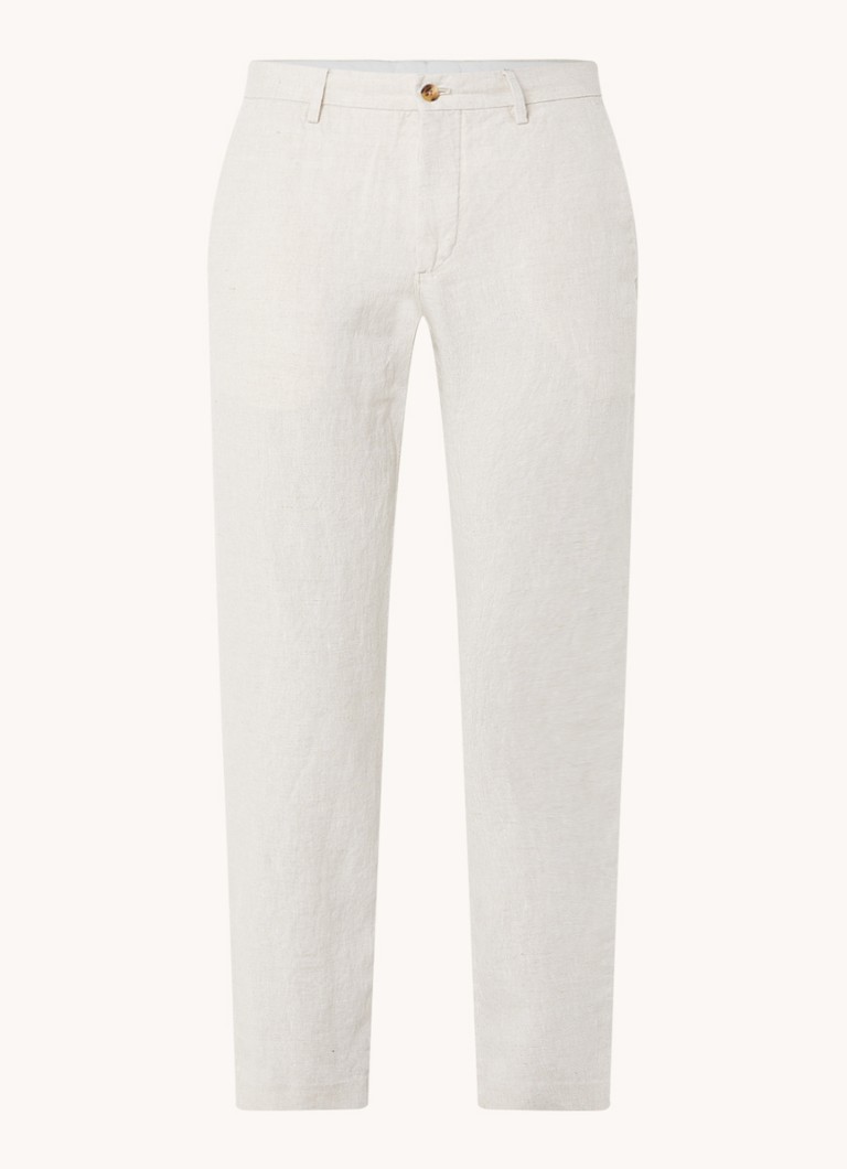 NN.07 Pantaloni Theo din in, drepți, cu buzunare laterale