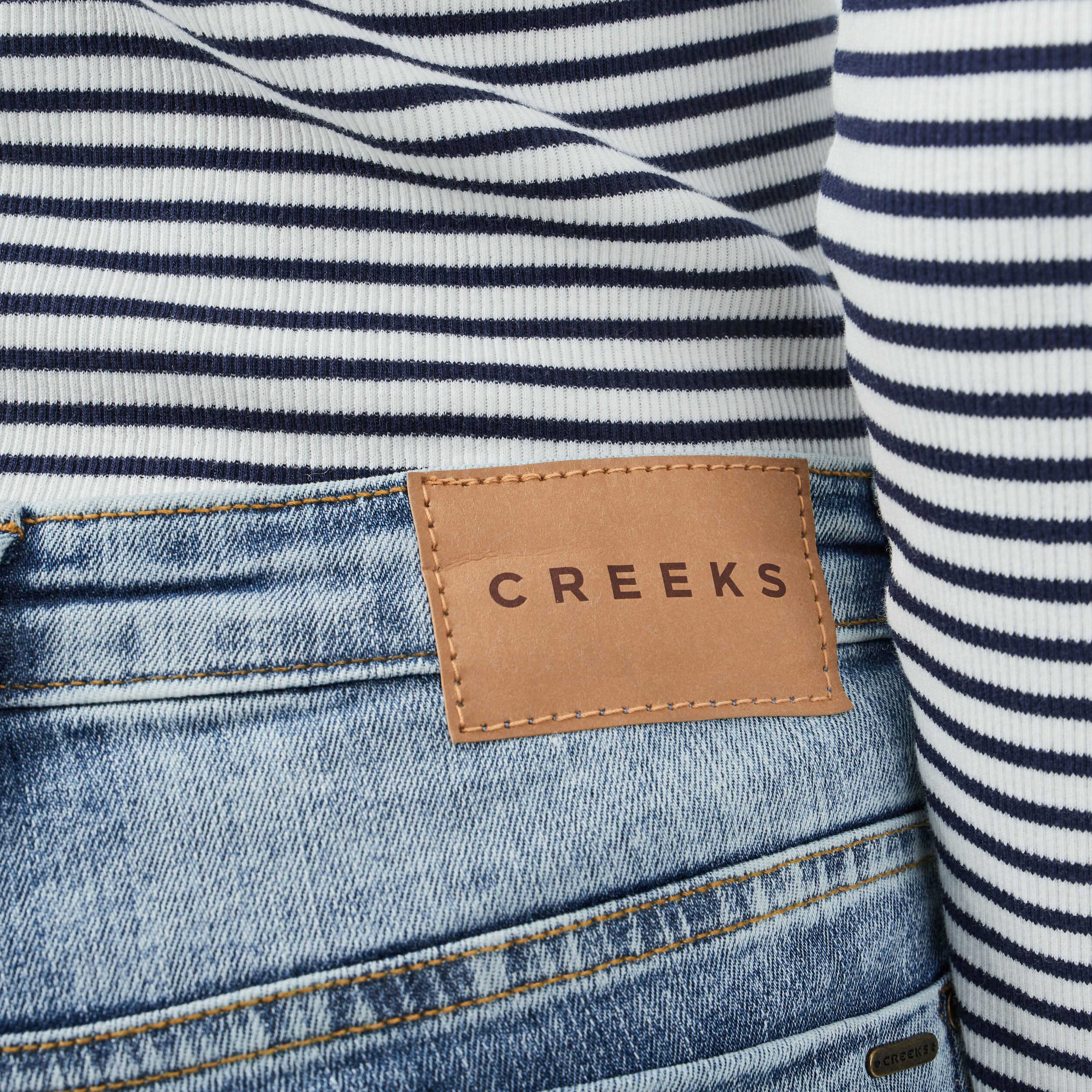 Jeans regular taille basse denim used femme | La Halle