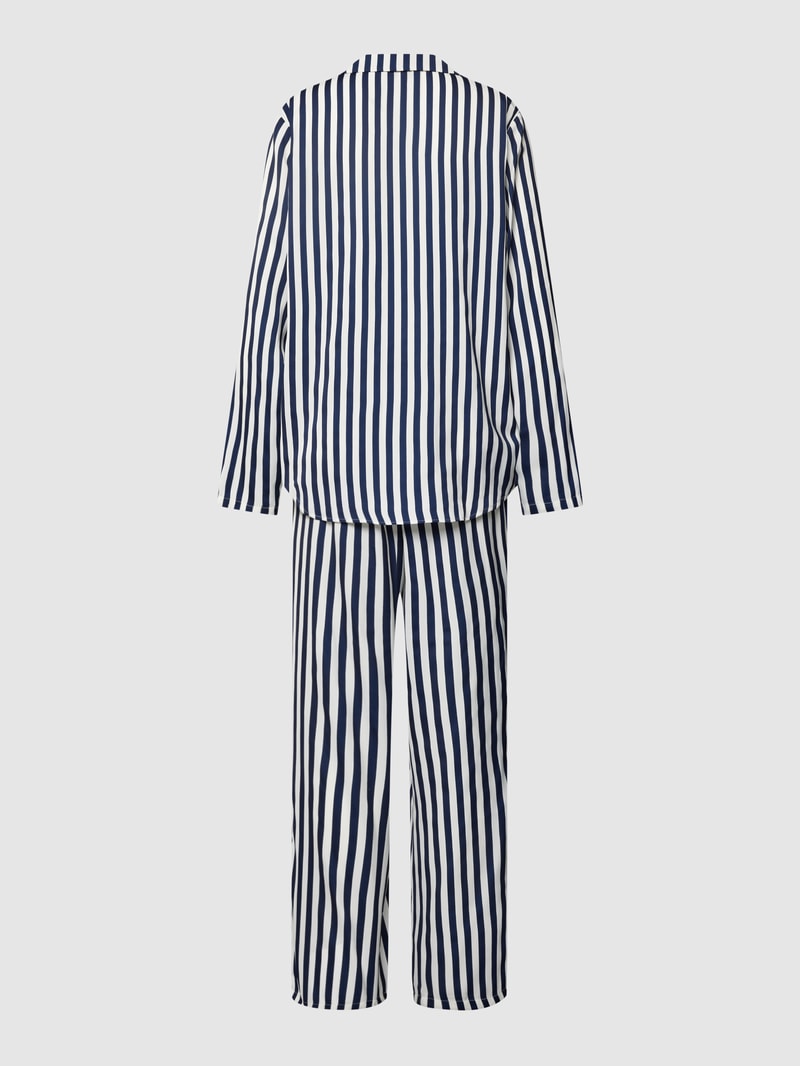 Pyjama mit Streifenmuster in blau