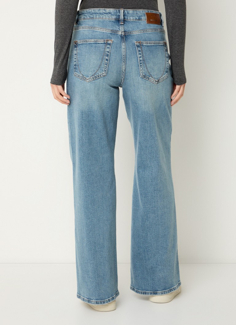 Mos Mosh  MMDara Galleon high waist wide leg jeans met lichte wassing